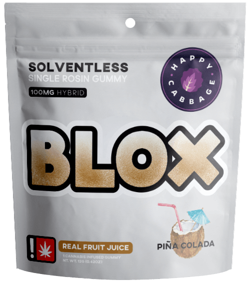 Photograph of product: Blox | Pina Colada 100mg Rosin Gummy