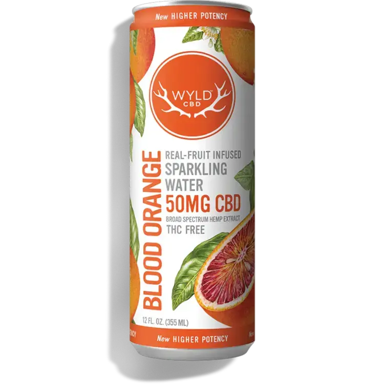 Photograph of product: Wyld HEMP 50mg Blood Orange Sparkling Water
