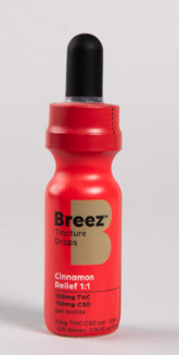 Photograph of product: Relief Tincture | Cinnamon | 1:1 TH-oui:CBD
