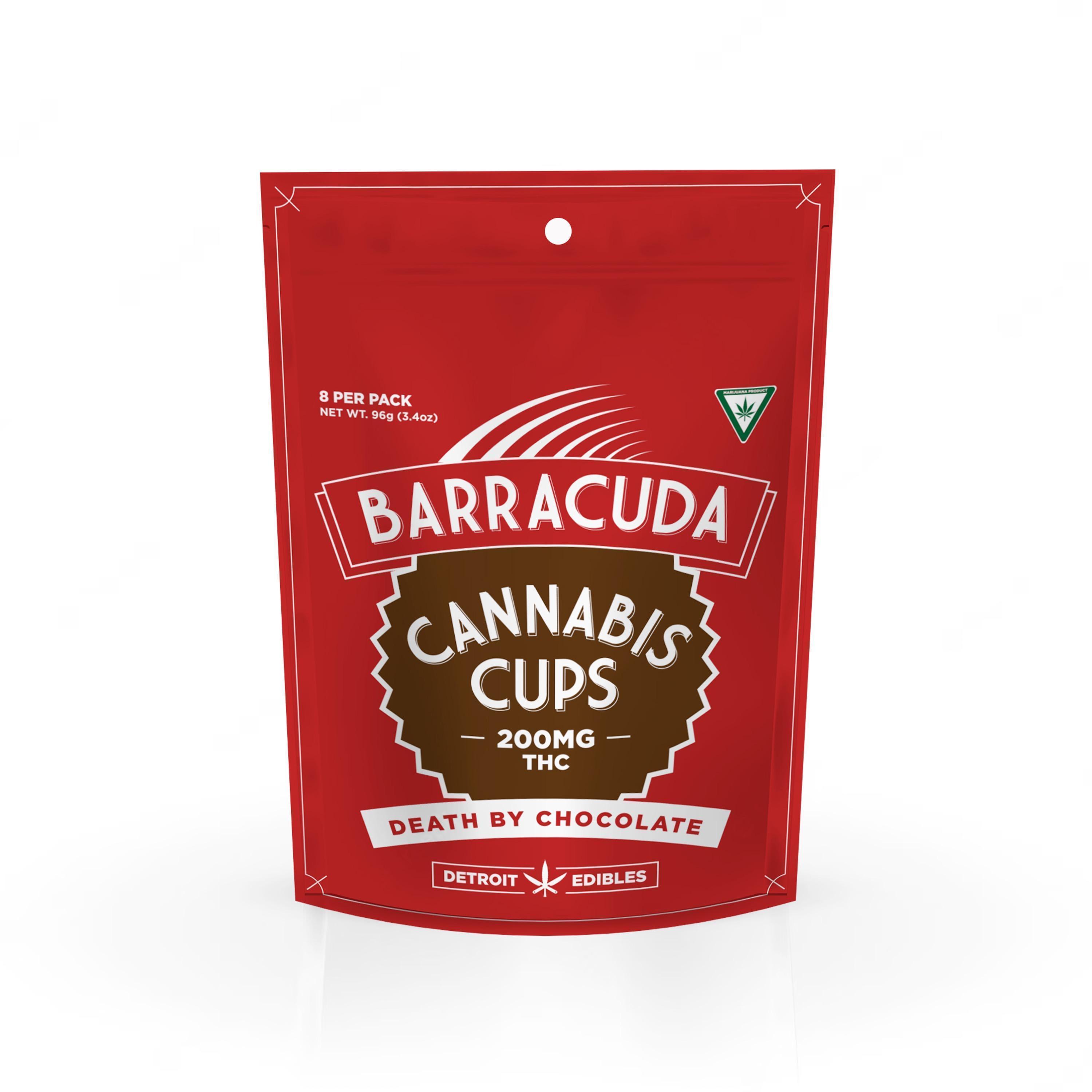 Photograph of product: Barracuda Bar   High Dose   8 X 25mg Cups   Death By Chocolate