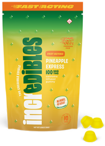 Photograph of product: Pineapple Express Fast Acting Gummies 10mg 10pk | 100mg