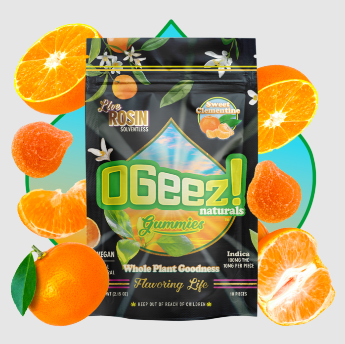 Photograph of product: Ogeez | Naturals | Sweet Clementine | 100mg Live Rosin 10 Pack