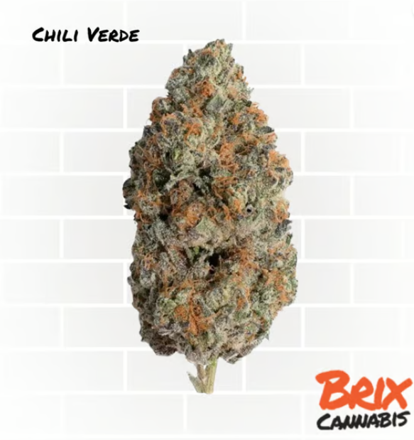 Photograph of product: Brix Oui'd Whole Flower Chili Verde (I) 00103 - 3.5g