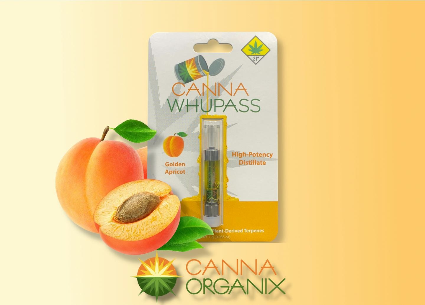Photograph of product: Golden Apricot Canna Whupass Flavored Cartridge | 1g