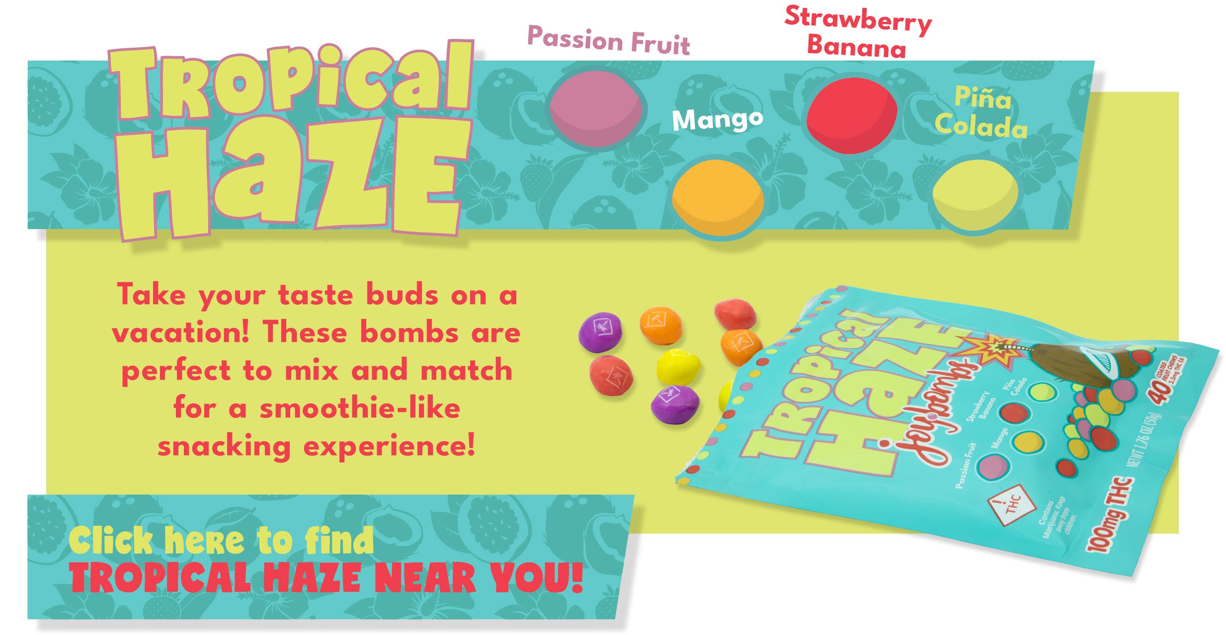 Photograph of product: JoyBombs: Tropical 100mg