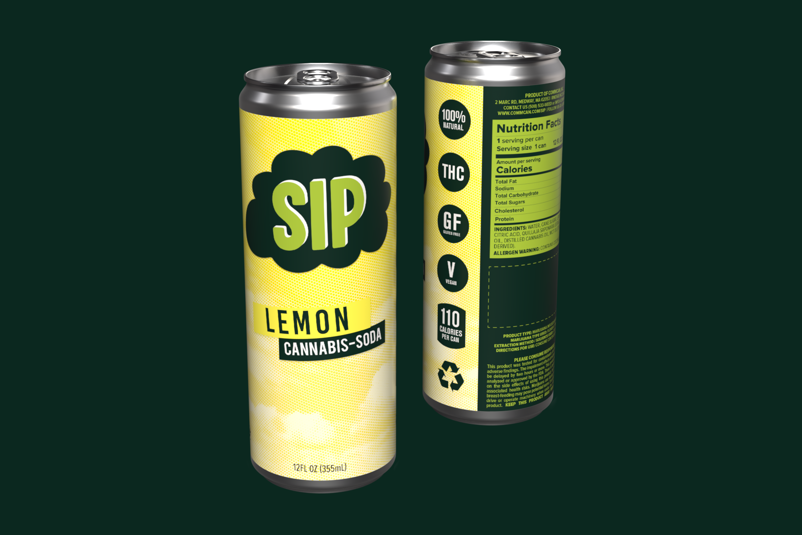 Photograph of product: Lemon | Infused Soda | 5mg