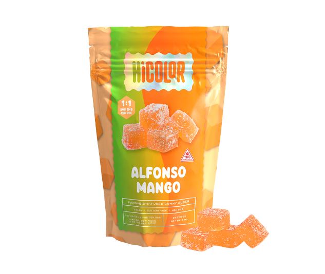 Photograph of product: 1:1 Alfonso Mango Chews 5mg x 20ct