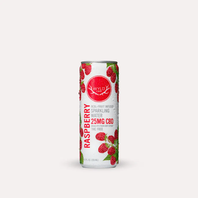 Photograph of product: WYLD - SPARKLING H20 - DRINK - 25MG CBD - RASPBERRY