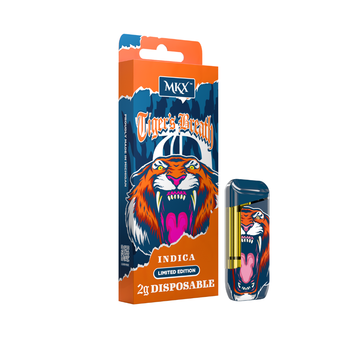 Photograph of product: 2g MKX Disposable *LIMITED EDITION* Detroit Sports Edition - Tigers Breath - Indica