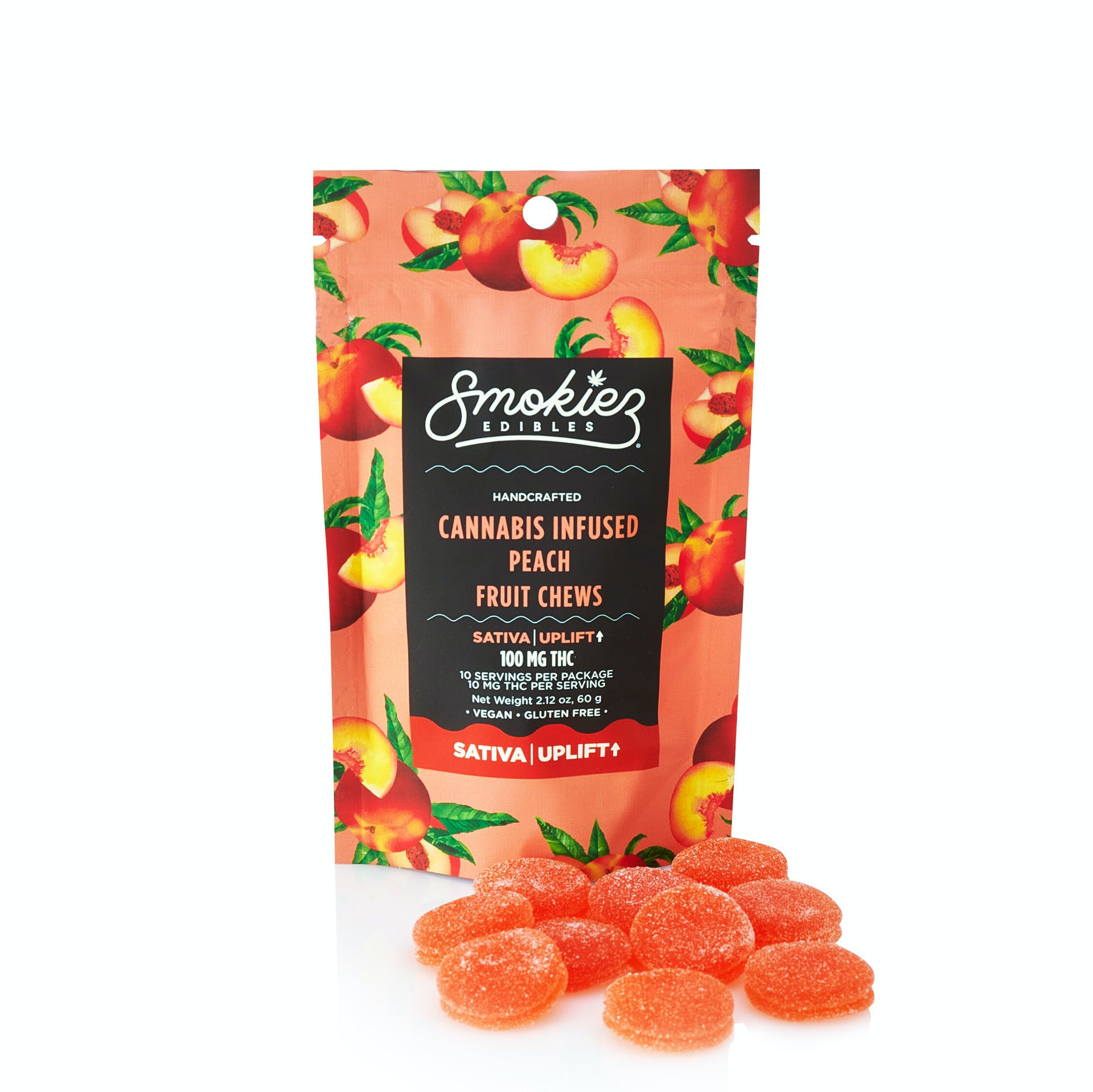 Photograph of product: Smokiez Sweet Peach Gummies 5mg 20pc