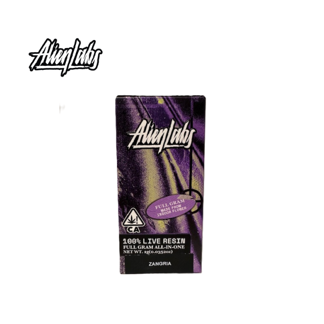 Photograph of product: ZANGRIA 1G LIVE RESIN ALL IN ONE