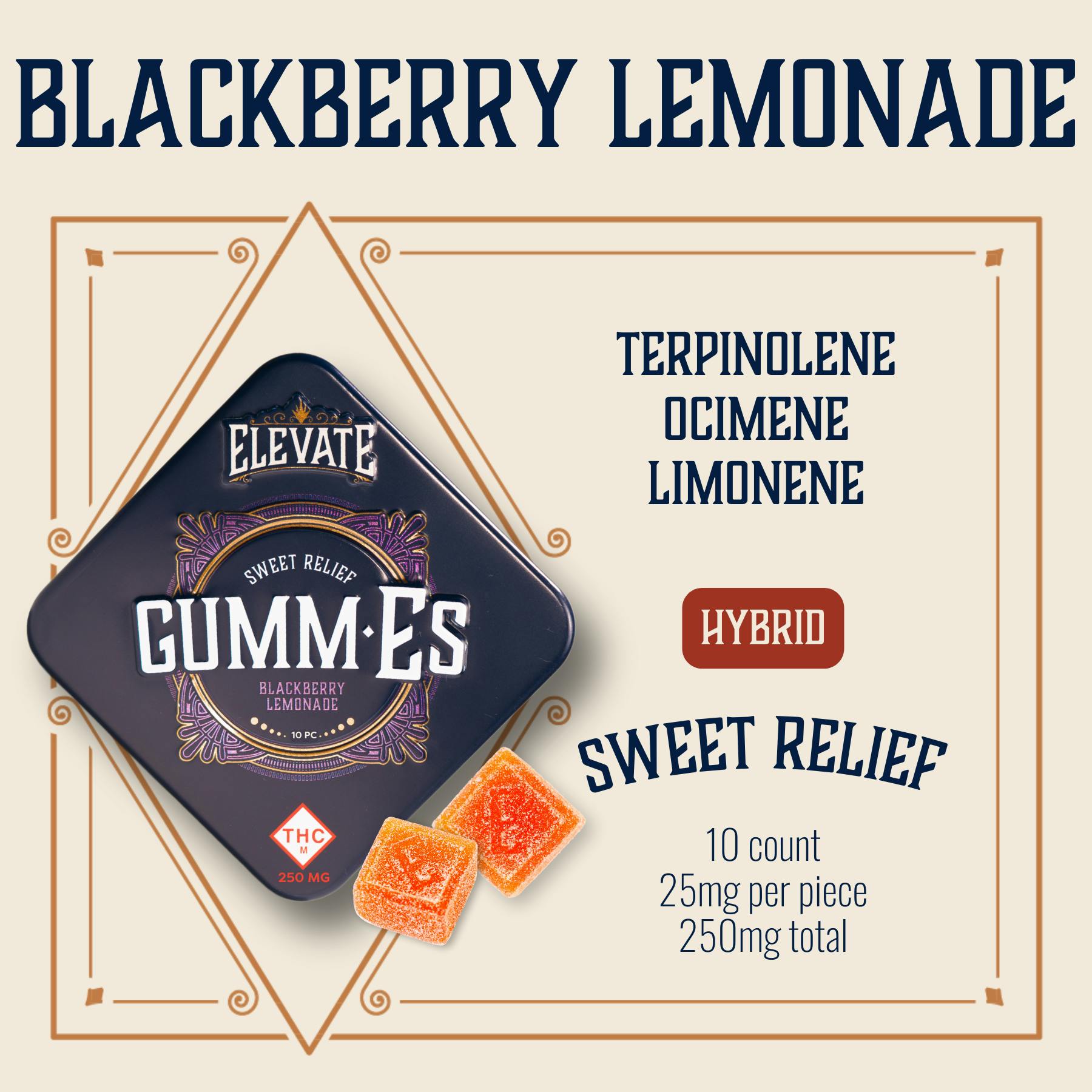 Photograph of product: Blackberry Lemonade | 250mg Hybrid GummEs