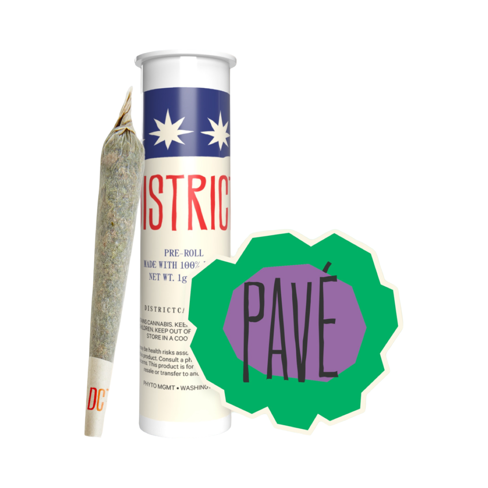 Photograph of product: District Oui'd I Pre-Roll I Pave I 1g