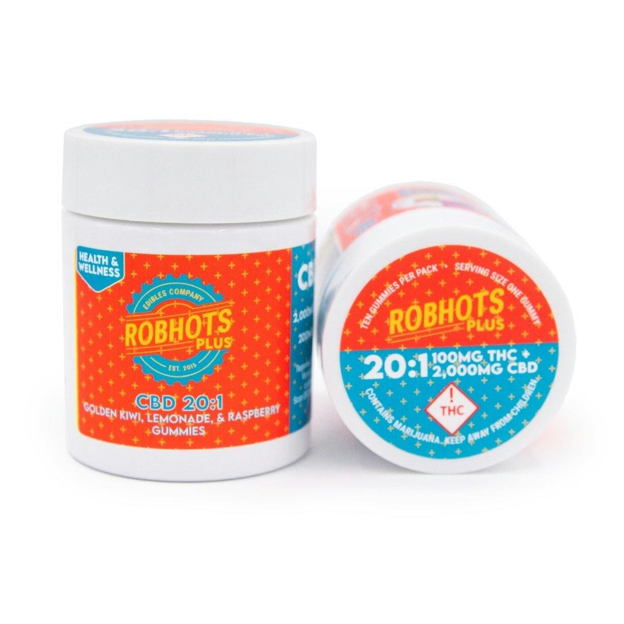 Photograph of product: MEDICAL CARD REQUIRED** ROBHOTS 20:1 CBD:TH-oui Gummies