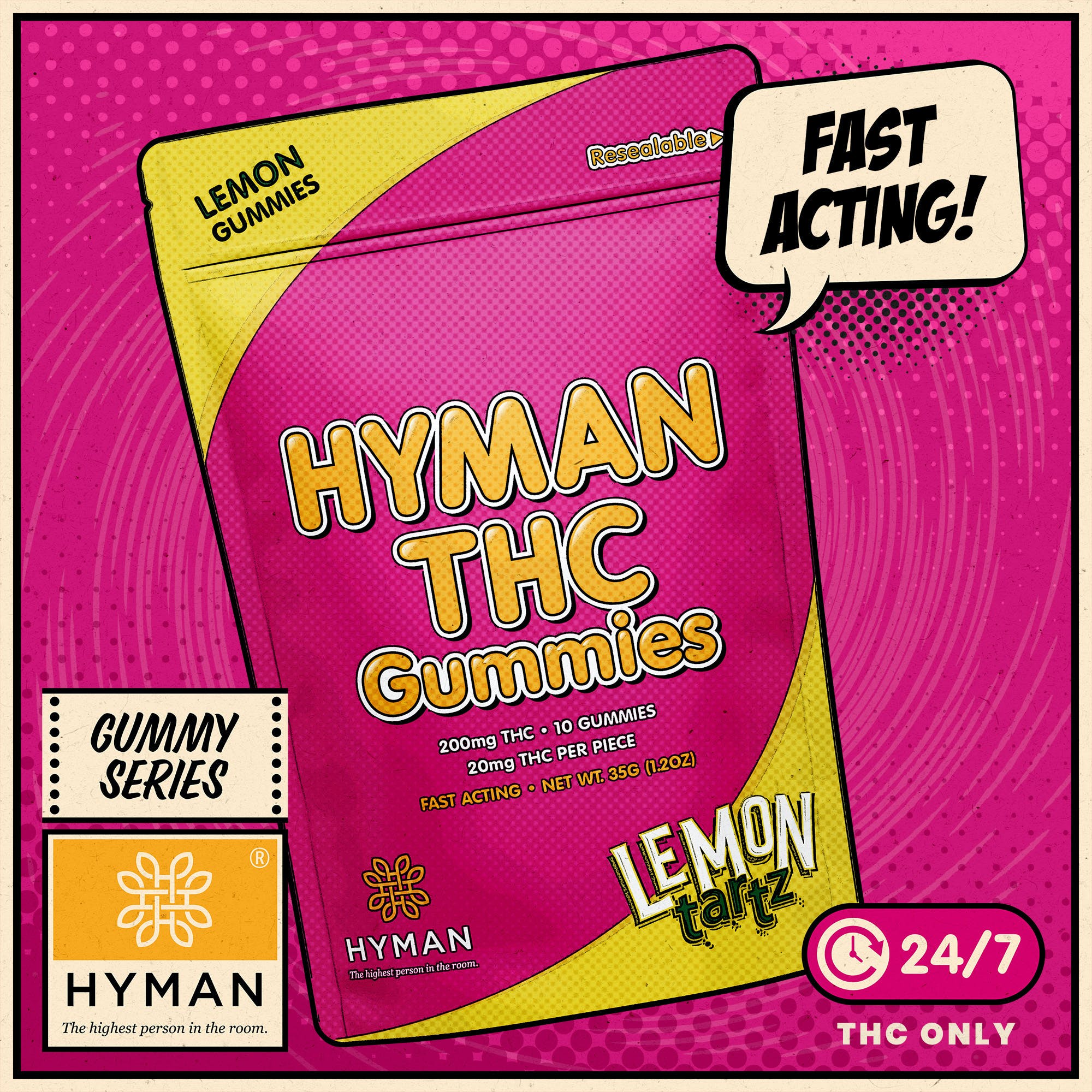 Photograph of product: Hyman - Lemon Tartz Gummies 200mg | 3/$25