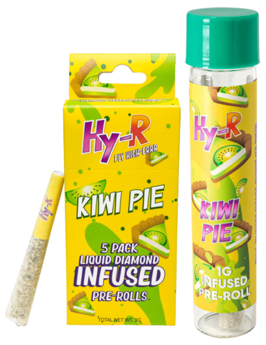Photograph of Product: HY-R | ICC | Infused Preroll Pack | Kiwi Pie | 5 x