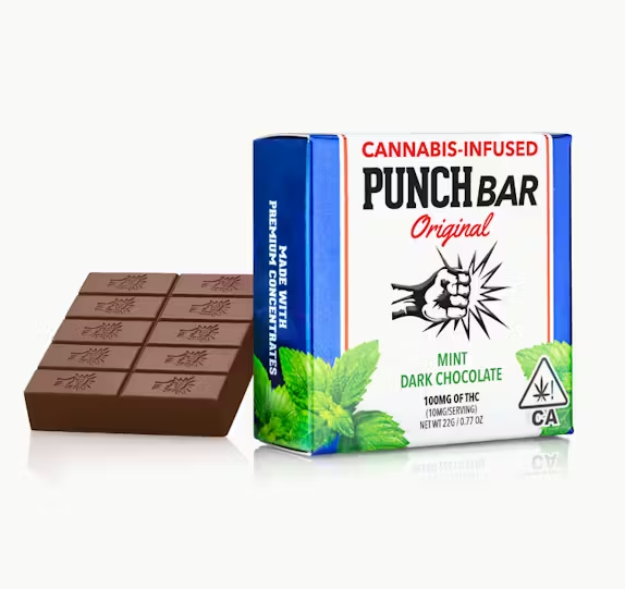 Photograph of product: Punch - Edibles - Chocolate - Dark Chocolate Mint - 100MG