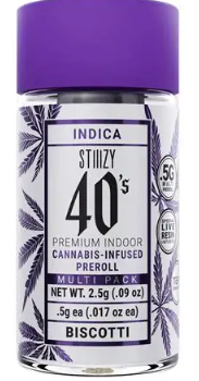 Photograph of product: Biscotti | STIIIZY | 40's Infused Pre-Roll Multi-Pack