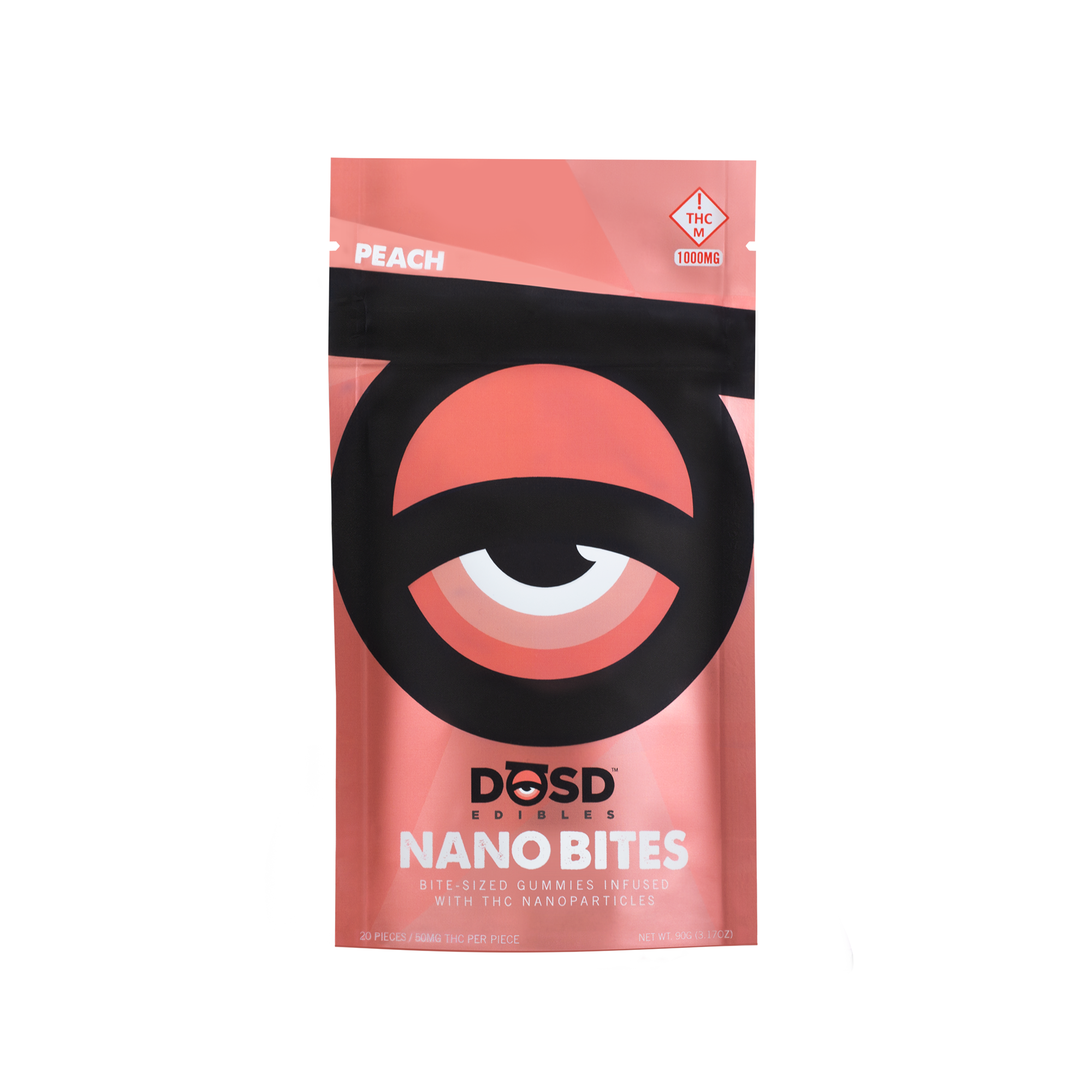Photograph of product: DOSD - Ultra Strength Nano Gummies Peach - 1000mg