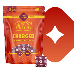 Photograph of product: CHEEBA CHEWS - Charged Mocha Chocolate (S) 100mg 20pk Taffy