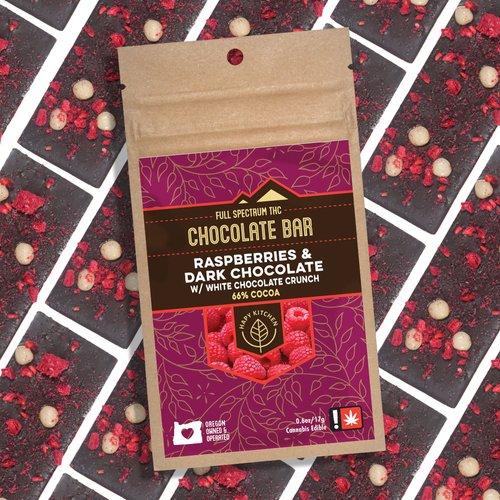 Photograph of product: HK 100mg Dark Chocolate Raspberry White Chocolate Crunch