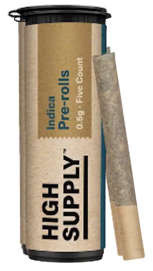 Photograph of product: HIGH SUPPLY LA KUSH CAKE 5PK INFUSED PRE-ROLLS