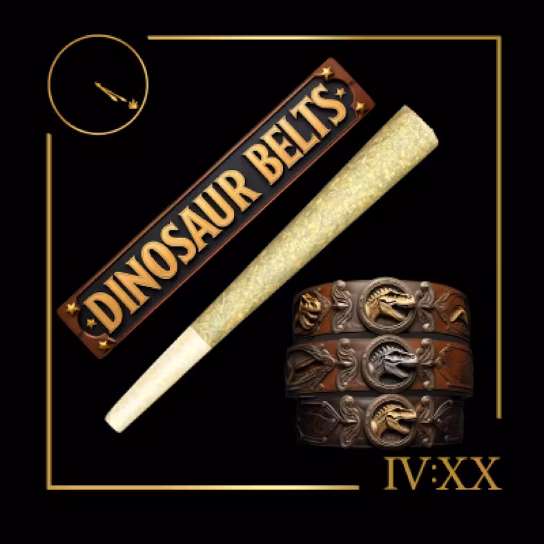 Photograph of product: Dinosaur Belts Pre-Roll