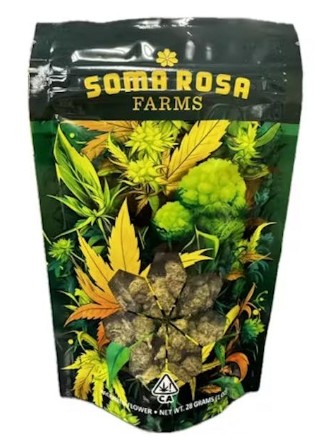 Photograph of product: SOMA ROSA RED BULLZ FLOWER SATIVA 14G