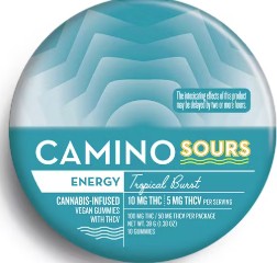 Photograph of product: Camino Sours - Tropical Burst 2:1 THC:THCV- 200mg*