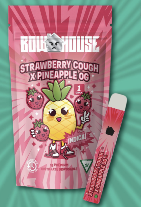 Photograph of product: Bow house | Disposable Vape - 2g - Strawberry Cough x Pineapple OG