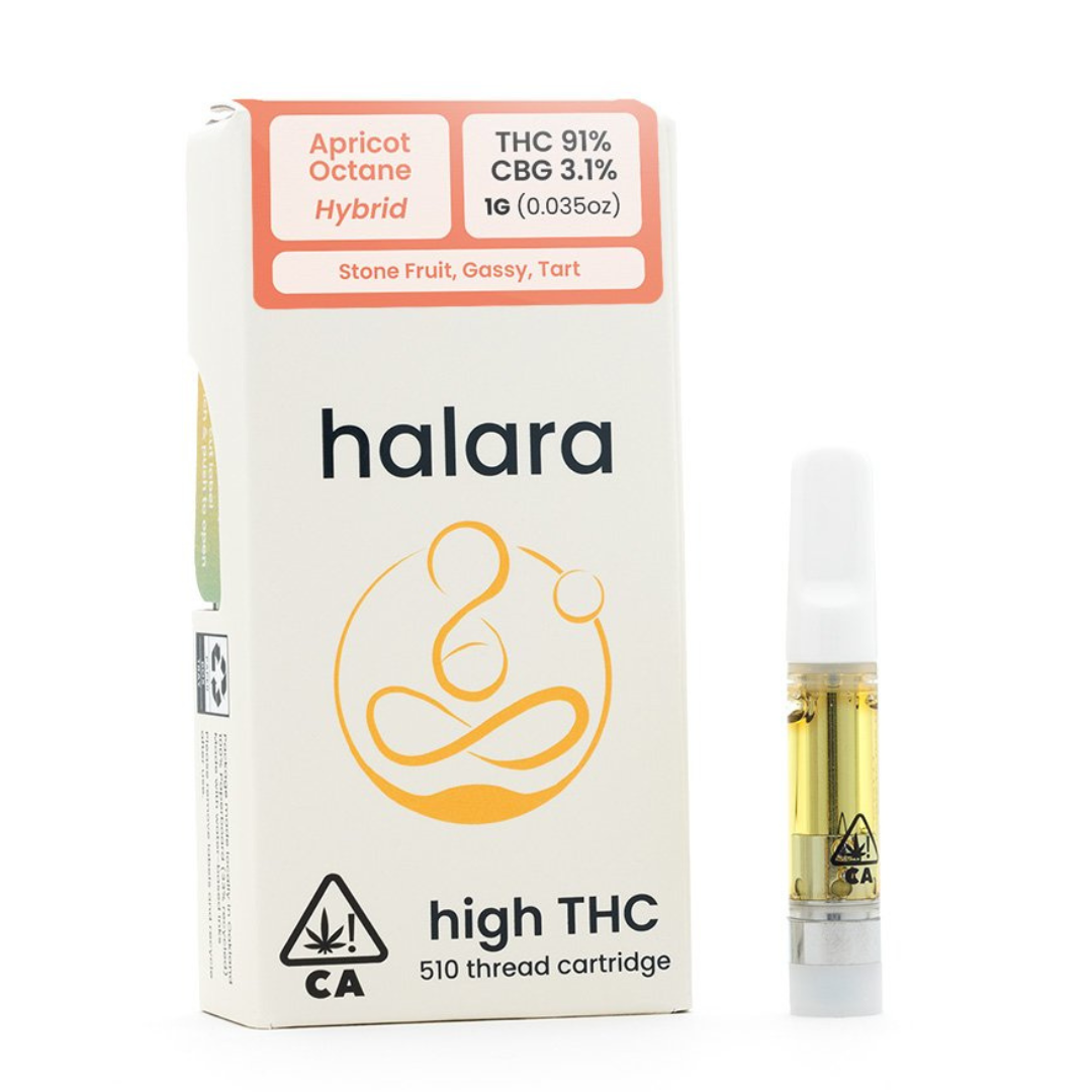 Photograph of Product: Halara - Apricot Octane - Cart 1G Dist Hybrid