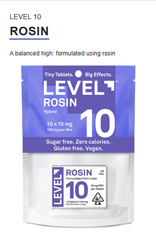 Photograph of product: LEVEL - Capsules - Hybrid - 10 - Rosin - 10PK - 100MG