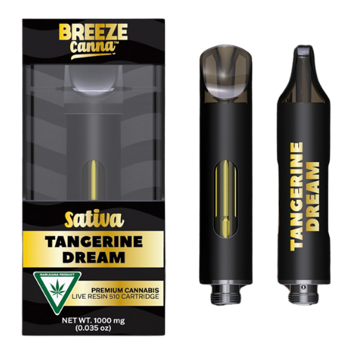 Photograph of product: Breeze Canna Tangerine Dream Live Resin 510 Cart 1g