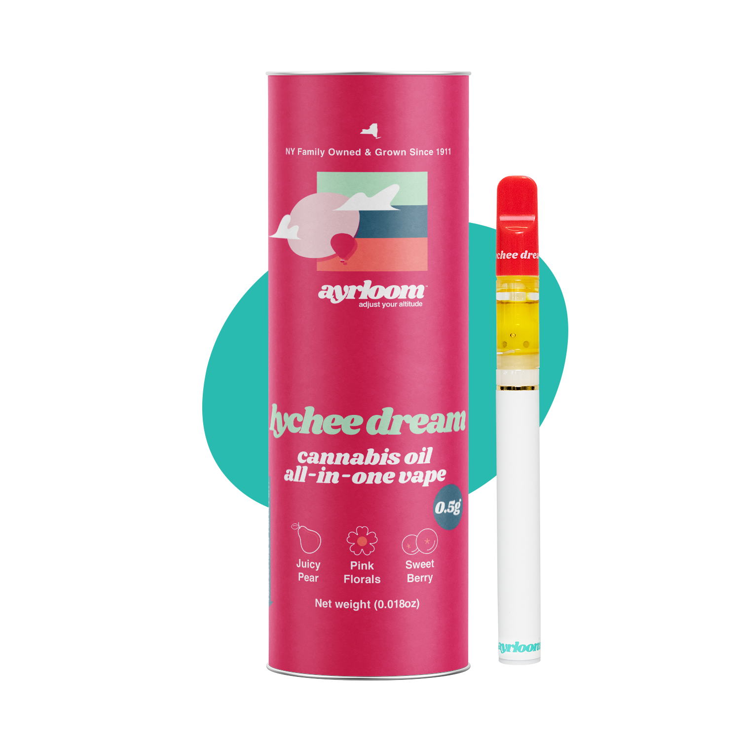 Photograph of product: Ayrloom-Lychee Dream- AIO Vape Pen