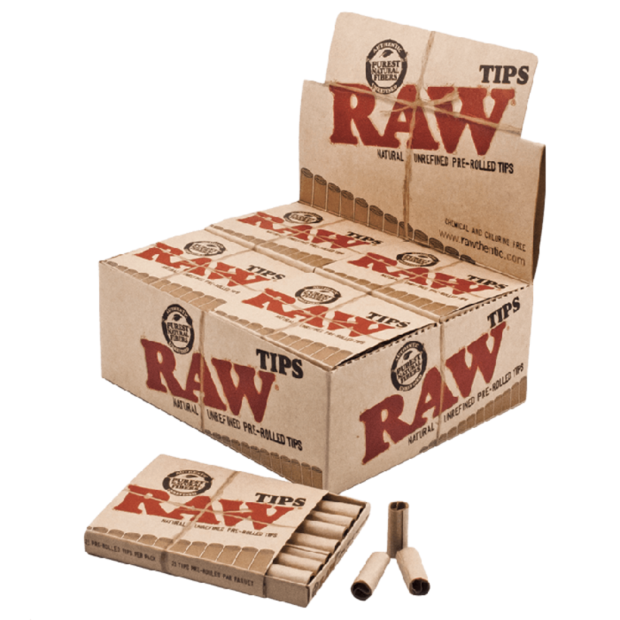 Photograph of product: Raw Pre-Rolled Tips 21pk - Regular