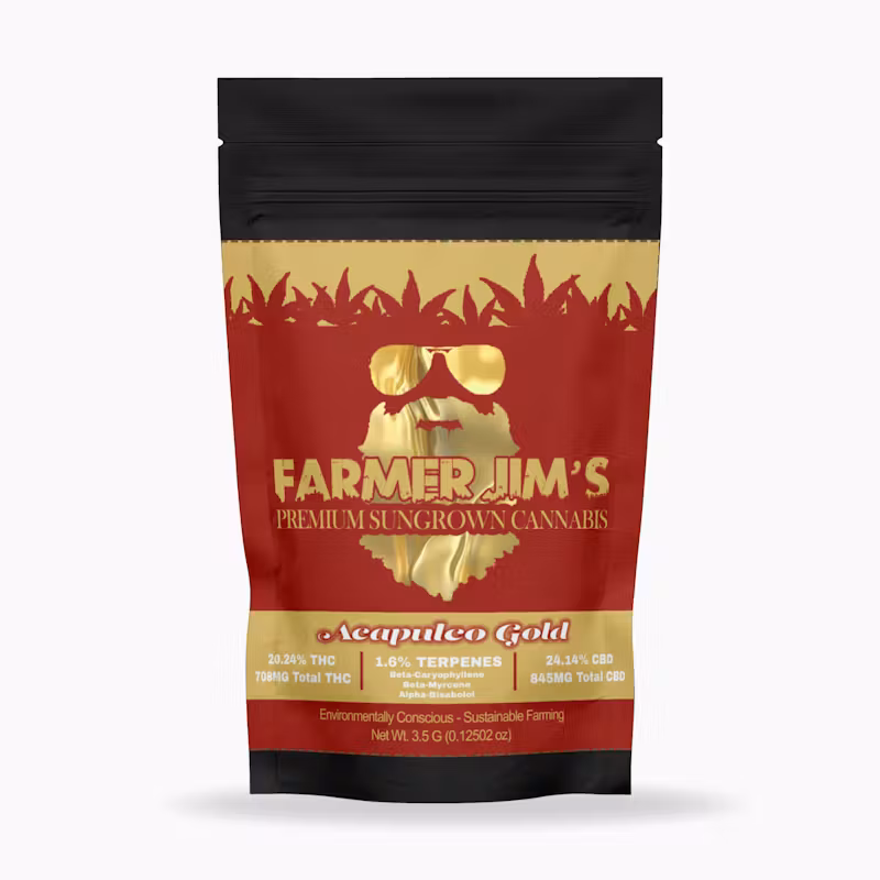 Photograph of product: Acapulco Gold- FARMER JIMS - Flower - 3.5g