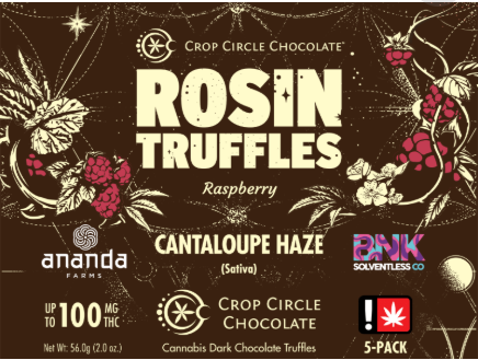 Photograph of product: Dark Chocolate Raspberry Rosin Truffles | Wilson! Zero | 5pk