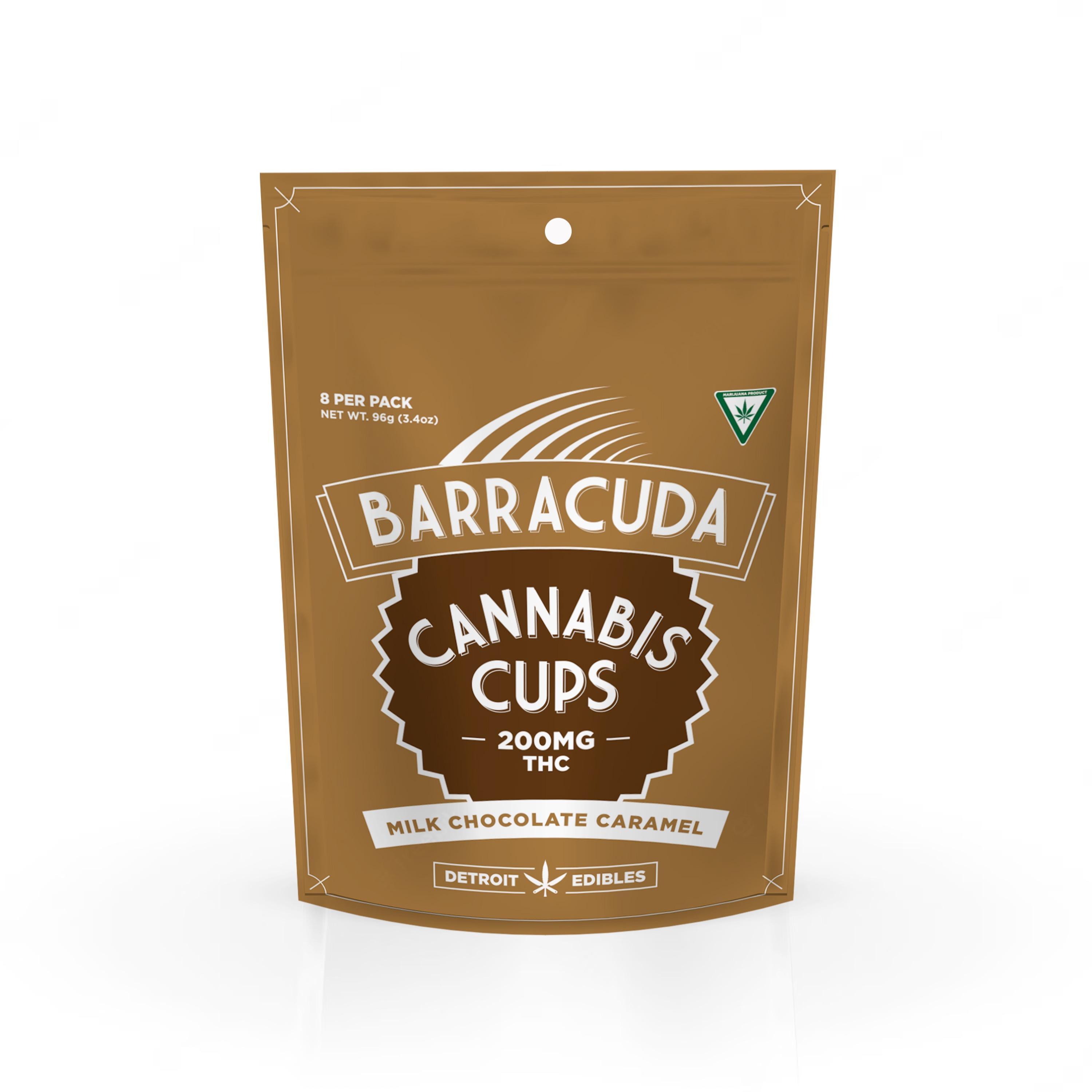 Photograph of product: Detroit Edibles Barracuda Cups 200MG Milk Chocolate Caramel