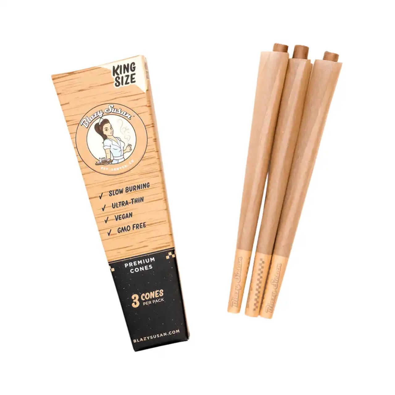Photograph of product: Blazy Susan | Cones | Unbleached | King Size | 3pk