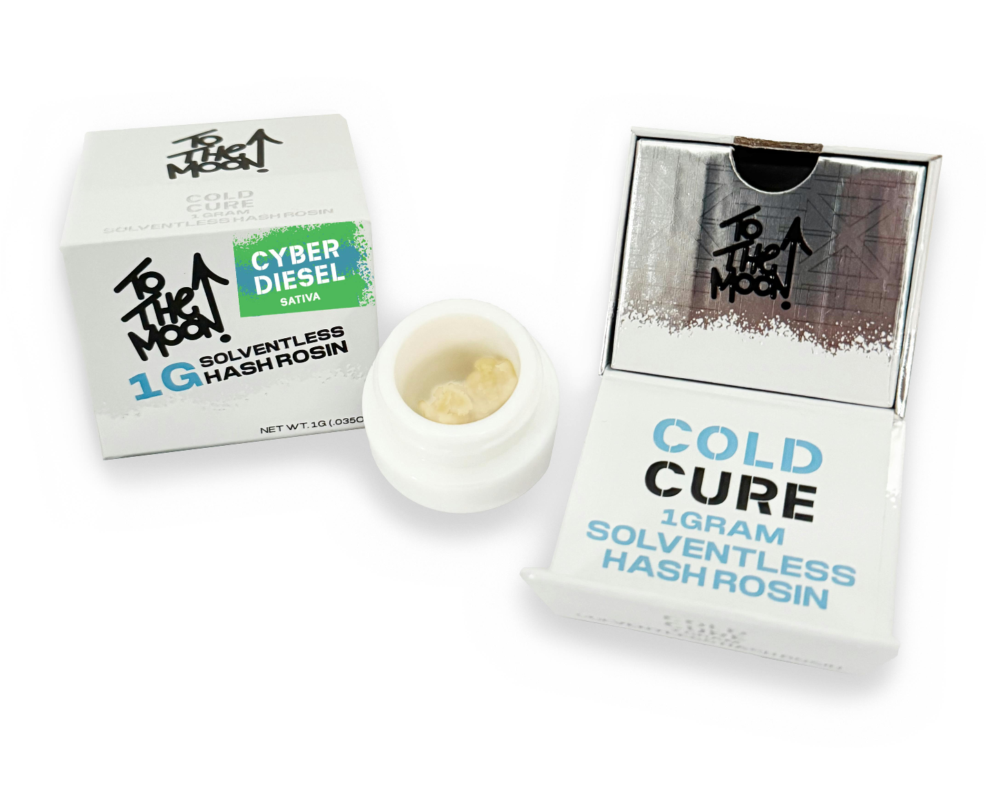 Photograph of product: To The Moon | Cyber Diesel | Cold Cure au chocolat Rosin 1G
