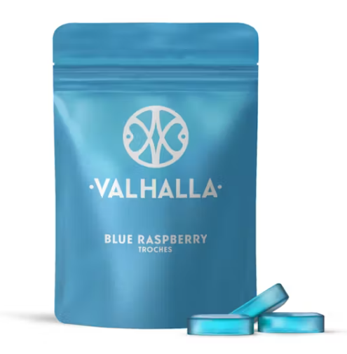 Photograph of product: Valhalla | Blue Raspberry | 10mg Oui'd Lozenges (10pk)
