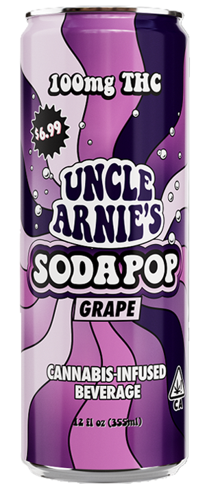 Photograph of product: Uncle Arnie's | Grape Soda Pop | 12oz 100MG