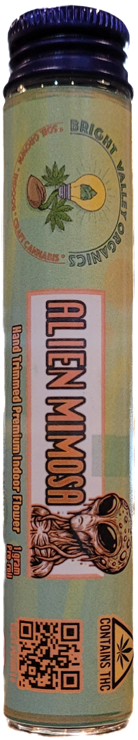Photograph of product: Alien Mimosa Pre-Roll | Bright Valley Organics