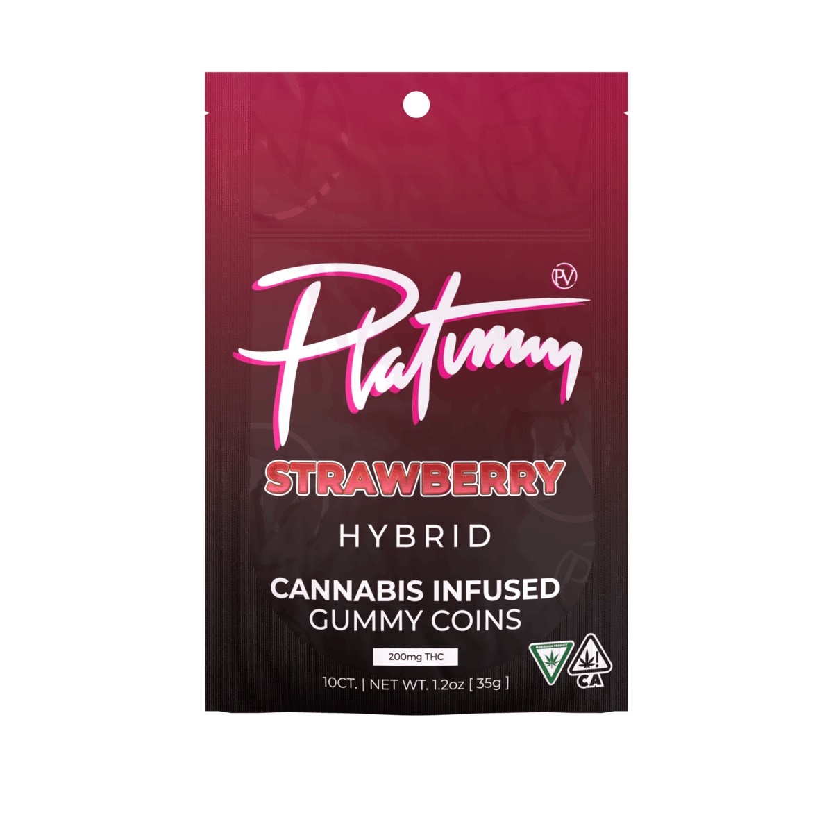 Photograph of product: Platinum Vape | Strawberry | 200mg Gummies | REC