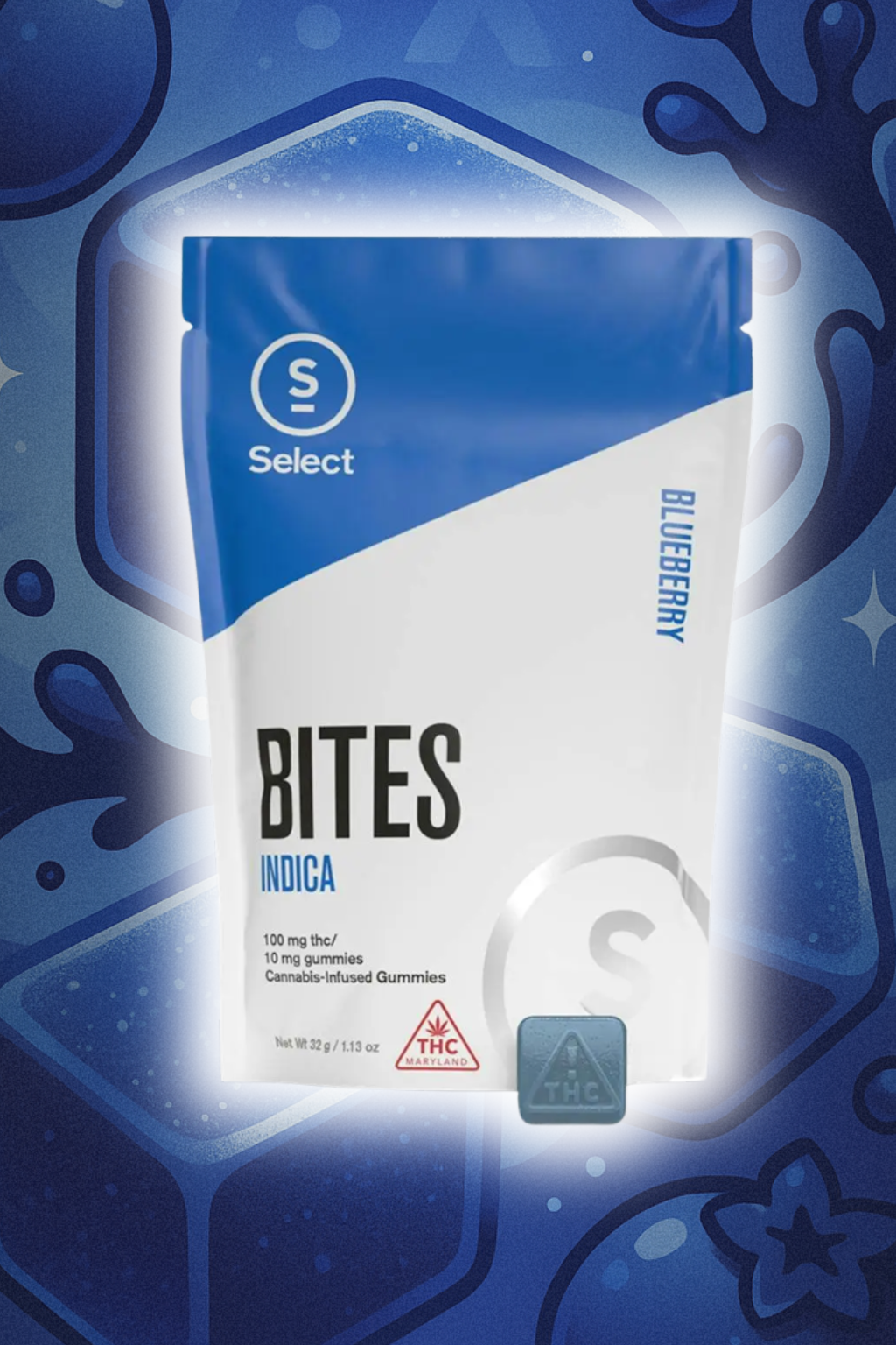 Photograph of product: Select Bites | Blueberry  | 5mg 20pk | Oui'd