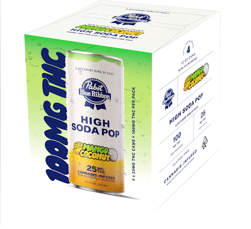 Photograph of product: MANGO COCONUT HIGH SODA 4PK