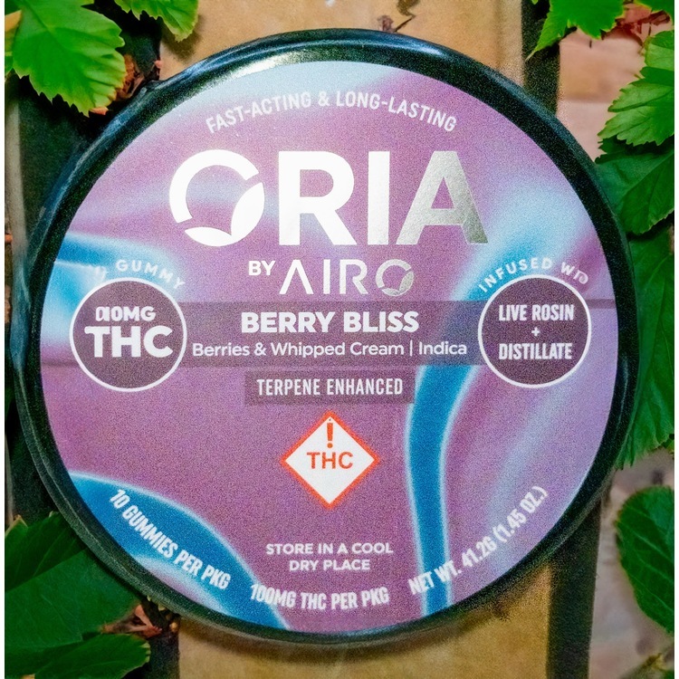 Photograph of product: Oria - Berry Bliss 100mg Gummies