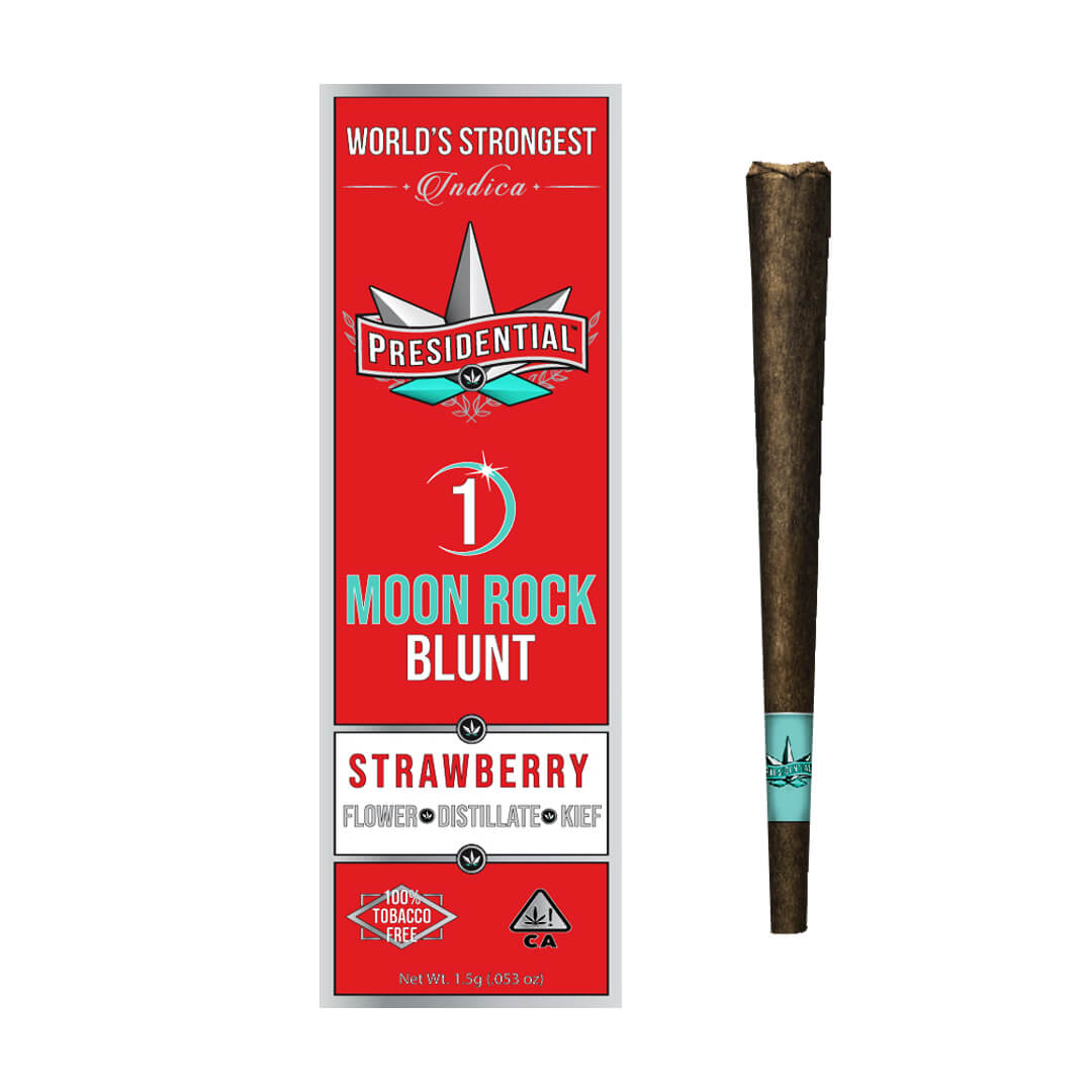 Photograph of product: Presidential | Strawberry | Moon Rock Blunt | 1.5G
