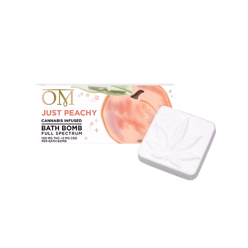 Photograph of product: OM Just Peachy Bath Bomb 100 mg