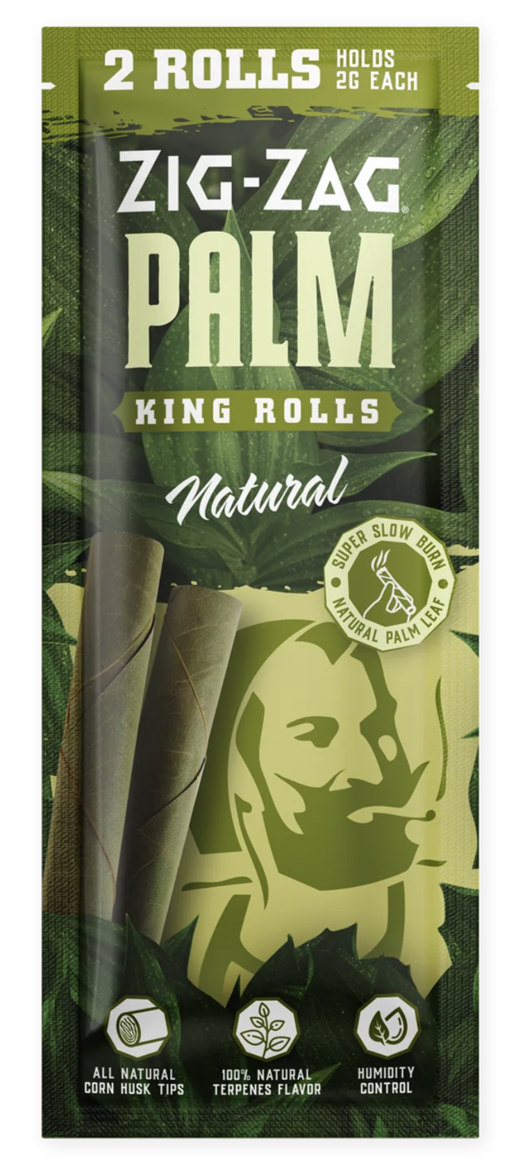 Photograph of product: Zig-Zag Palm Natural King Rolls, 2-Pack